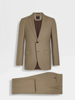 Suits>ZEGNA Dark Ochre Oasi Cashmere Suit DarkOchre