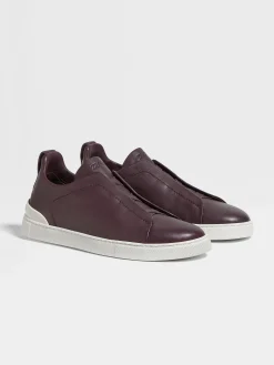 Travel In Style|Sneakers>ZEGNA Dark Purple Triple Stitch™ SECONDSKIN Sneakers DarkPurple