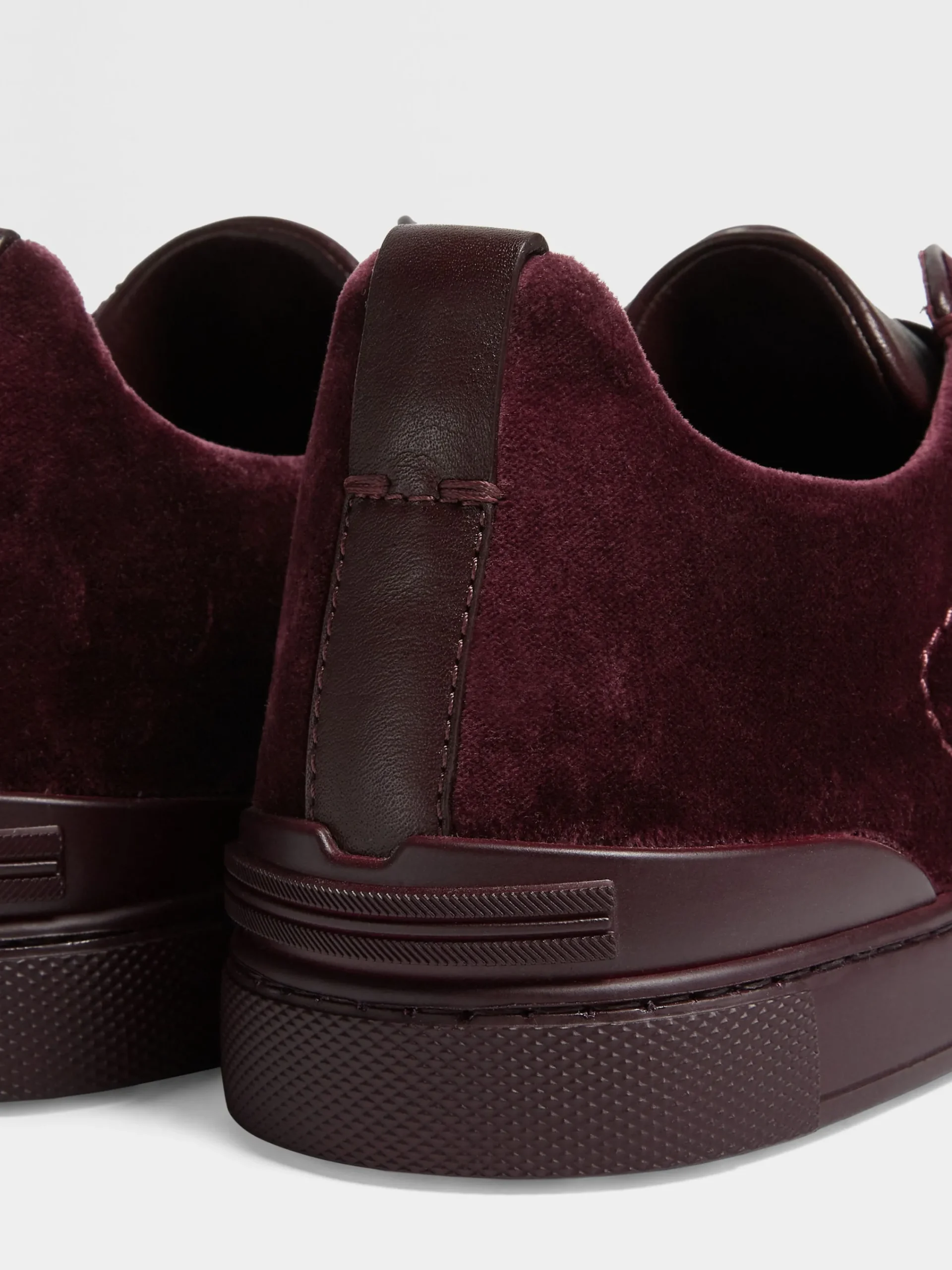 Sneakers>ZEGNA Dark Purple Velvet Triple Stitch™ Sneakers DarkPurple