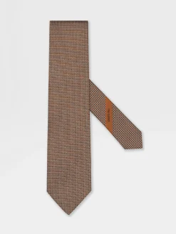 Ties And Bow Ties>ZEGNA CENTO FILI Silk Tie Foliage