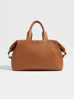 Resort Essentials|Travel In Style>ZEGNA Deerskin Holdall Raglan Foliage