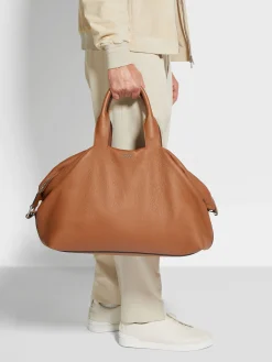 Resort Essentials|Travel In Style>ZEGNA Deerskin Holdall Raglan Foliage