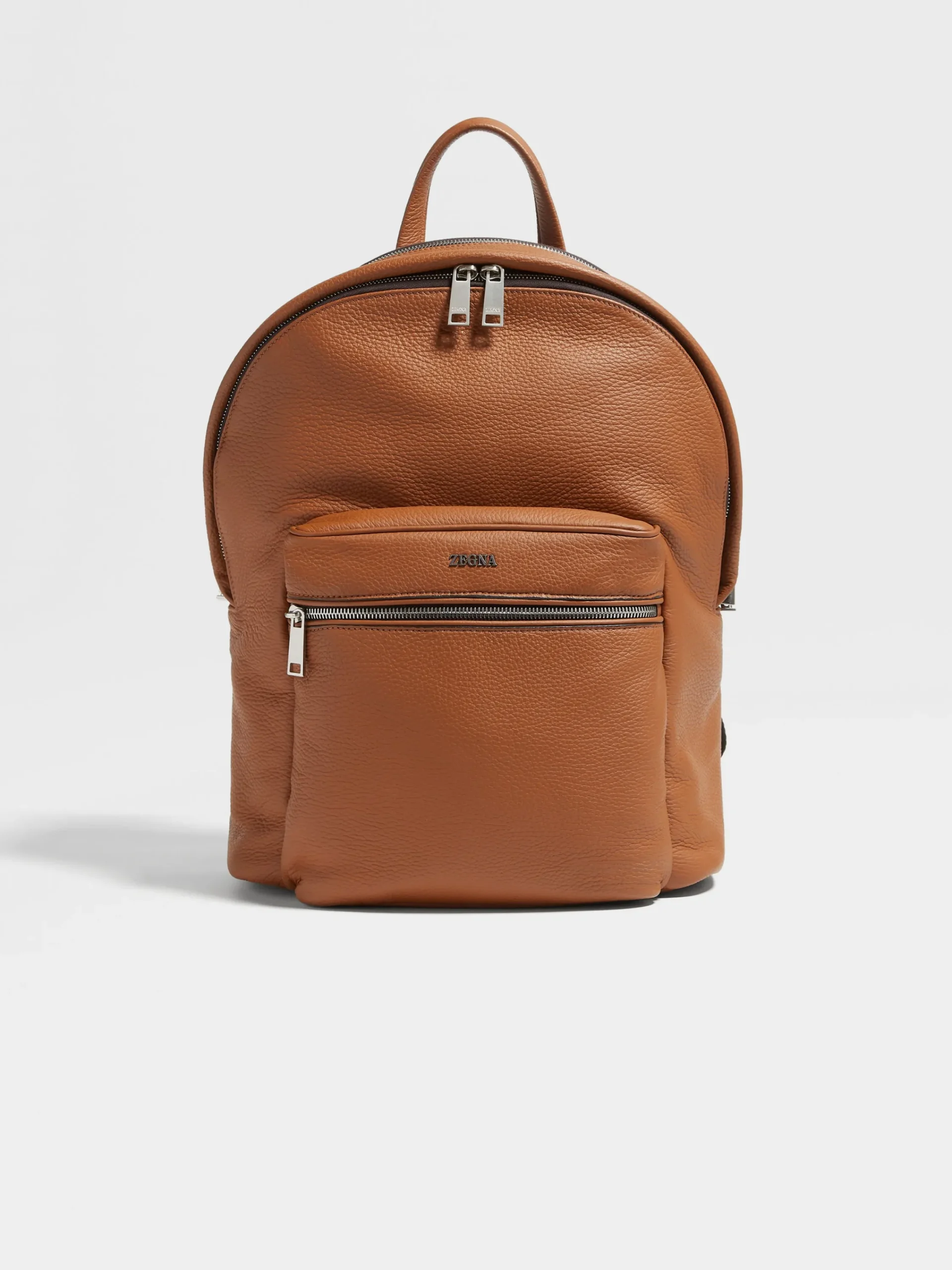 Travel In Style|Bags And Wallets>ZEGNA Deerskin Hoodie Backpack Foliage