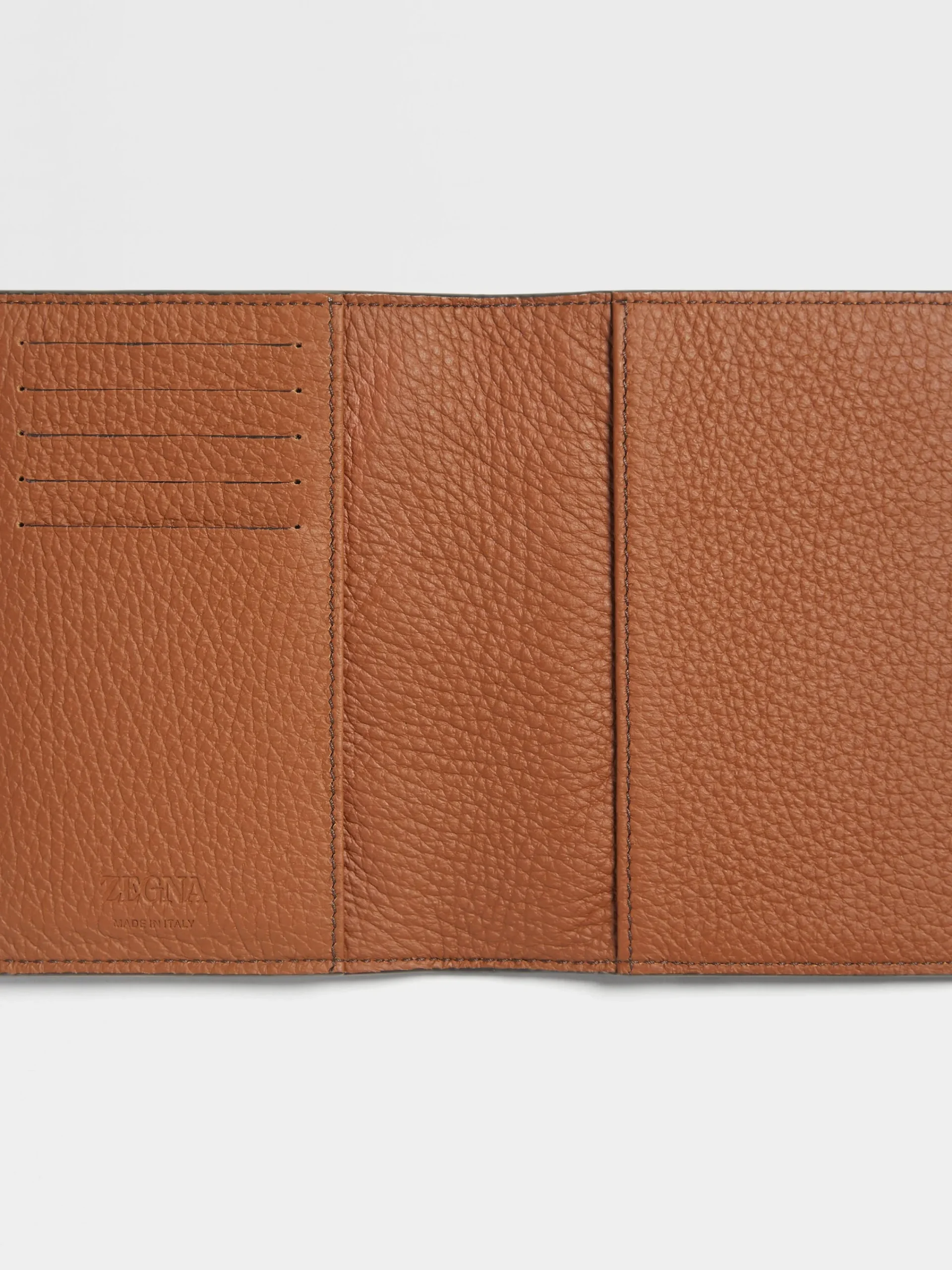 Resort Essentials|Small Gifts>ZEGNA Deerskin Passport Case Foliage