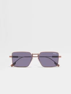 Sunglasses>ZEGNA Metal Sunglasses Foliage