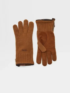 Soft Accessories|Gloves, Scarves And Hats>ZEGNA Oasi Cashmere Gloves Foliage