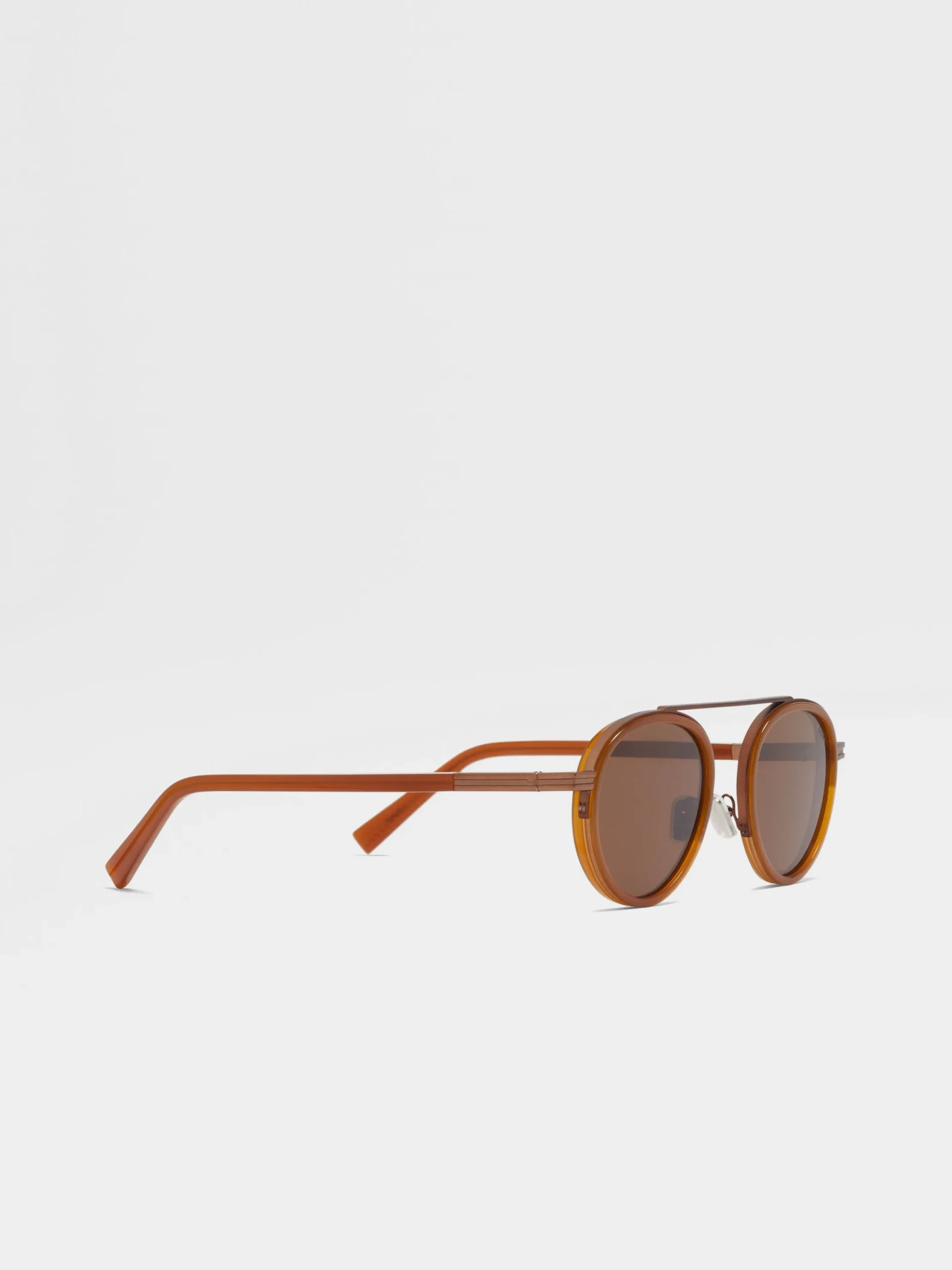 Sunglasses>ZEGNA Orizzonte II Acetate and Metal Sunglasses Foliage