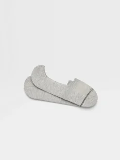 Underwear And Socks|Underwear And Socks>ZEGNA Grey Mélange Cotton Blend Socks GreyMélange