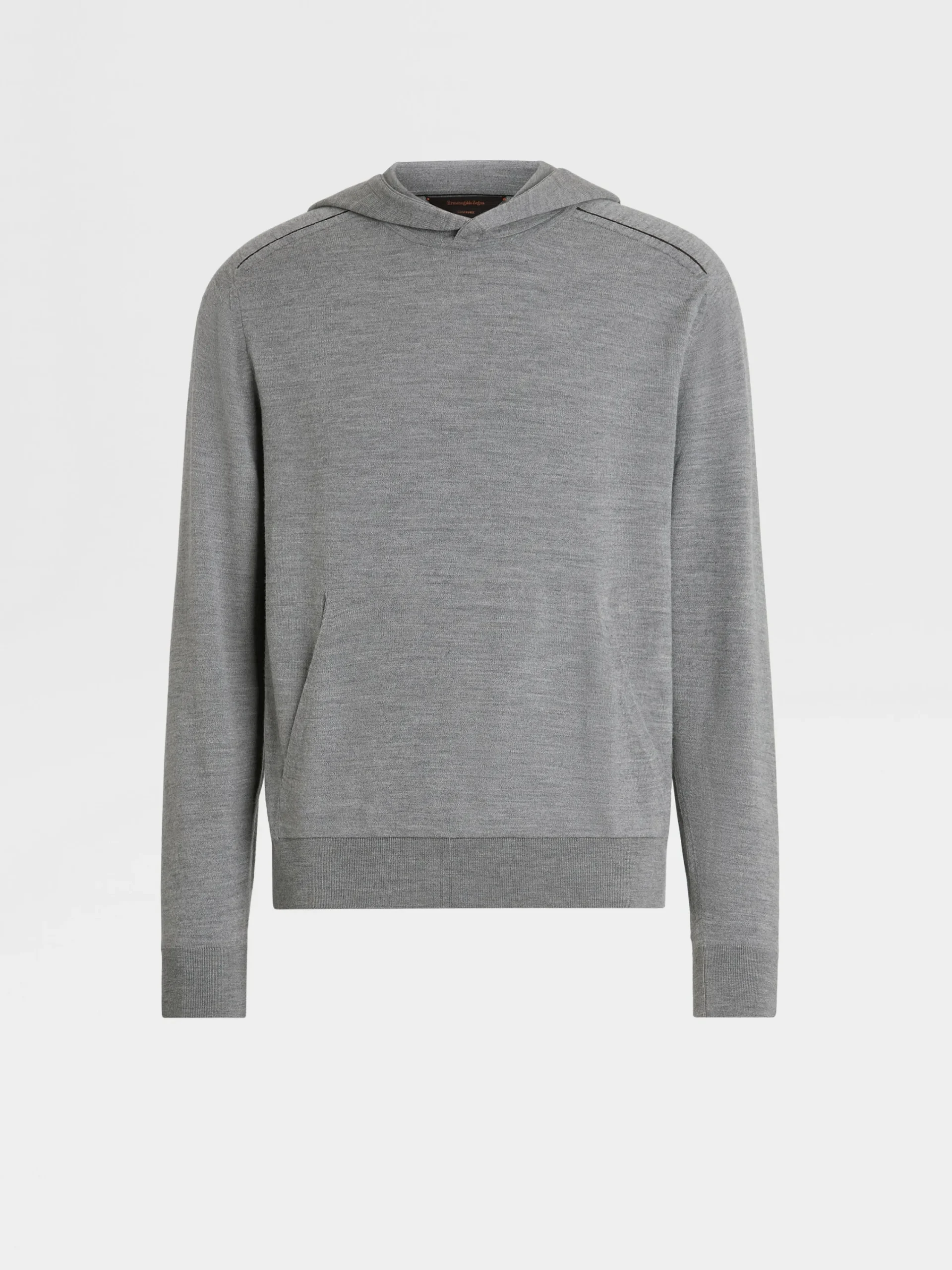 Joggers And Sweatshirts|Sweaters>ZEGNA Grey Mélange 12milmil12 Wool Hoodie GreyMélange