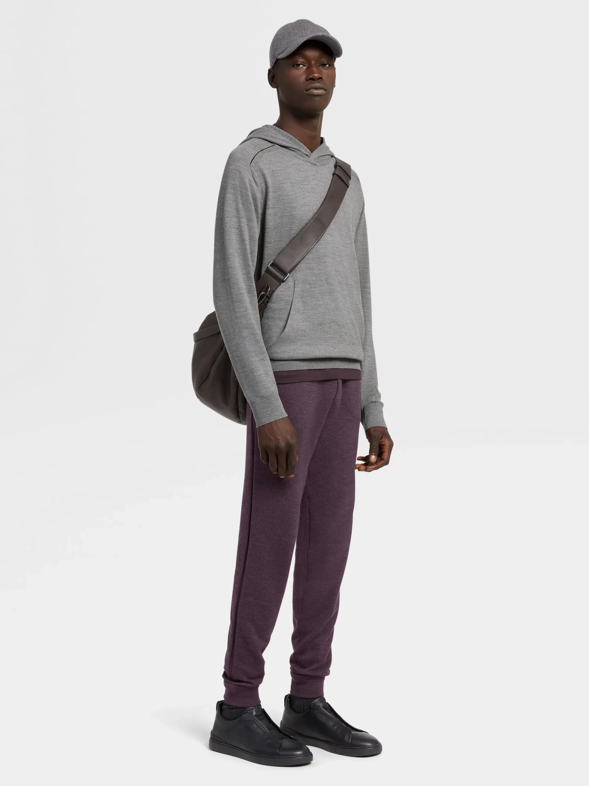 Joggers And Sweatshirts|Sweaters>ZEGNA Grey Mélange 12milmil12 Wool Hoodie GreyMélange