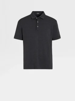 Polo Shirts>ZEGNA Grey Mélange 12milmil12 Wool Polo Shirt GreyMélange