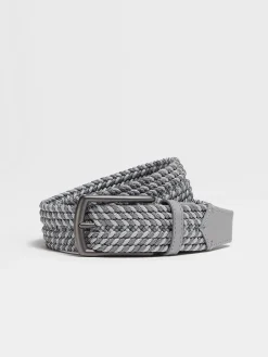 Small Gifts|Belts>ZEGNA Grey Mélange Rayon Belt GreyMélange