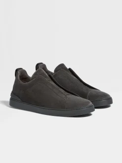 Sneakers>ZEGNA Suede Triple Stitch™ Sneakers Grey