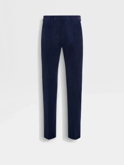 Pants|Suits>ZEGNA Ink Blue Cashco Pants InkBlue