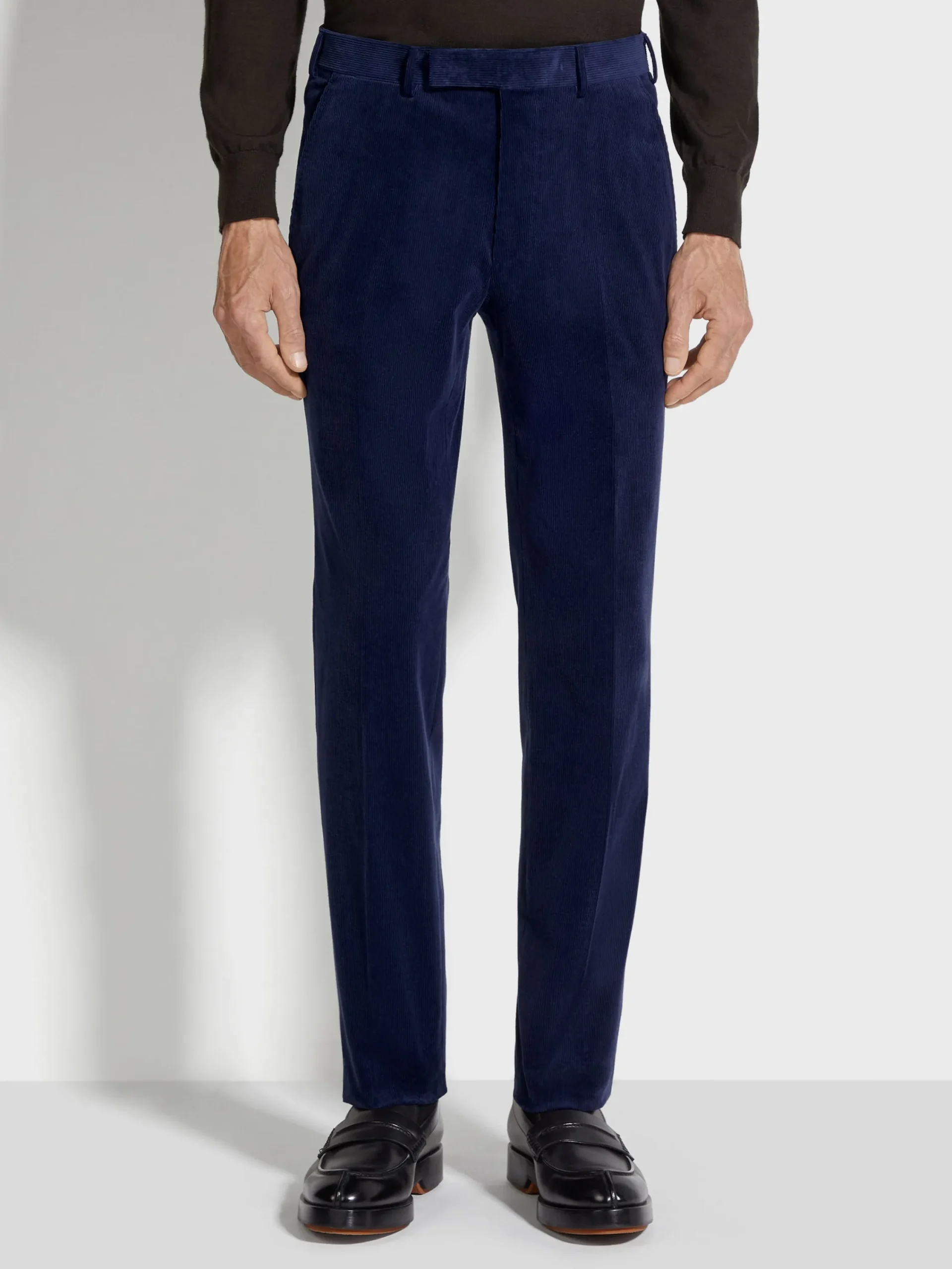 Pants|Suits>ZEGNA Ink Blue Cashco Pants InkBlue