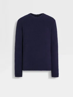 Travel In Style|Sweaters>ZEGNA Ink Blue Oasi Cashmere Crewneck InkBlue
