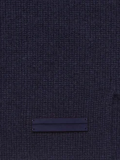 Soft Accessories|Gloves, Scarves And Hats>ZEGNA Ink Blue Oasi Cashmere Neck Warmer InkBlue