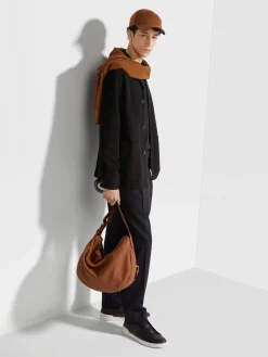 Overshirts And Chore Jackets>ZEGNA Jerseywear Cashmere Blend Alpe Chore Jacket Black