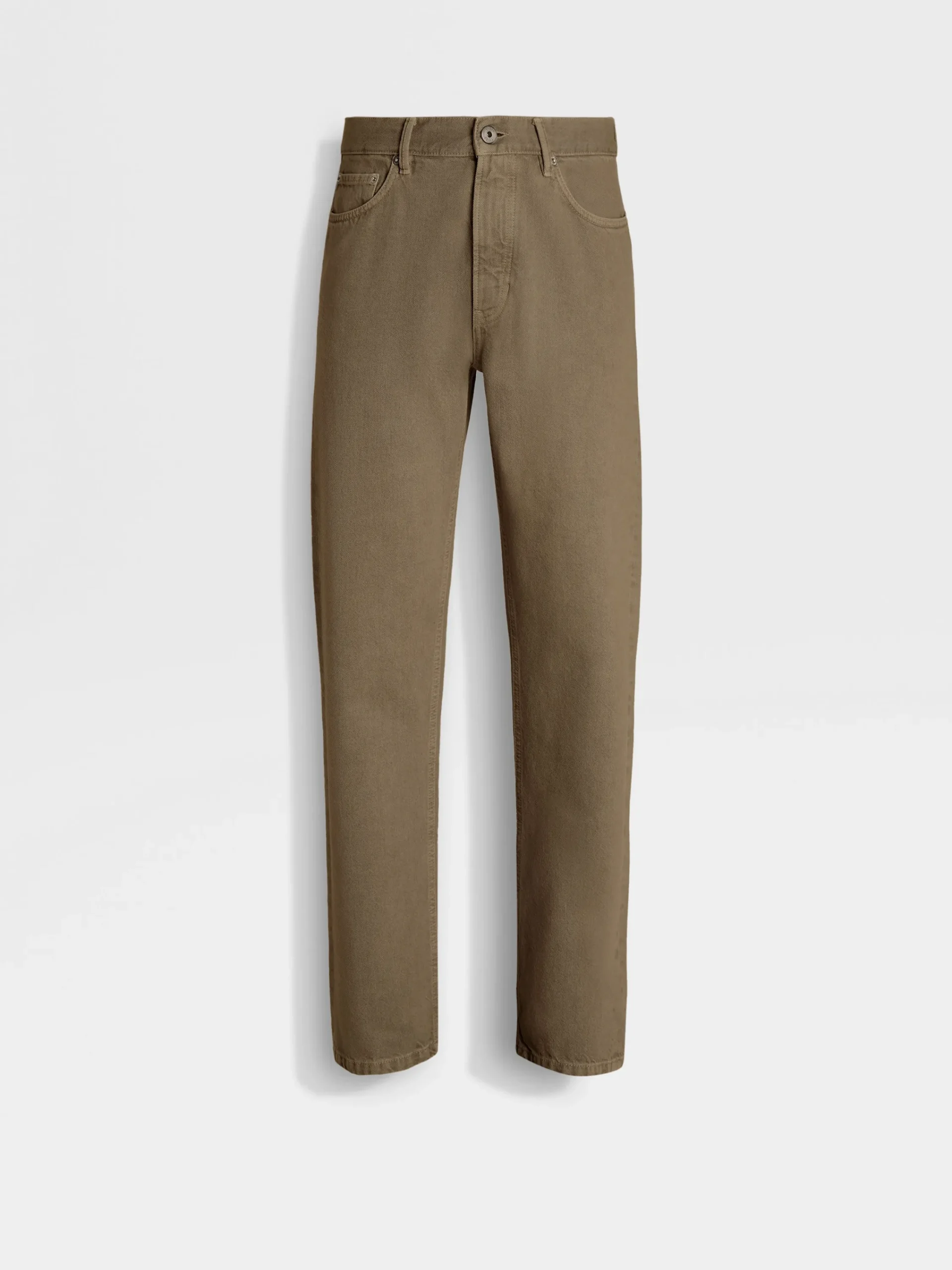 Jeans>ZEGNA Cotton Roccia Jeans Khaki
