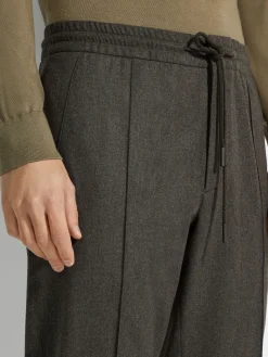 Joggers And Sweatshirts>ZEGNA 15milmil15 Wool Joggers Khaki