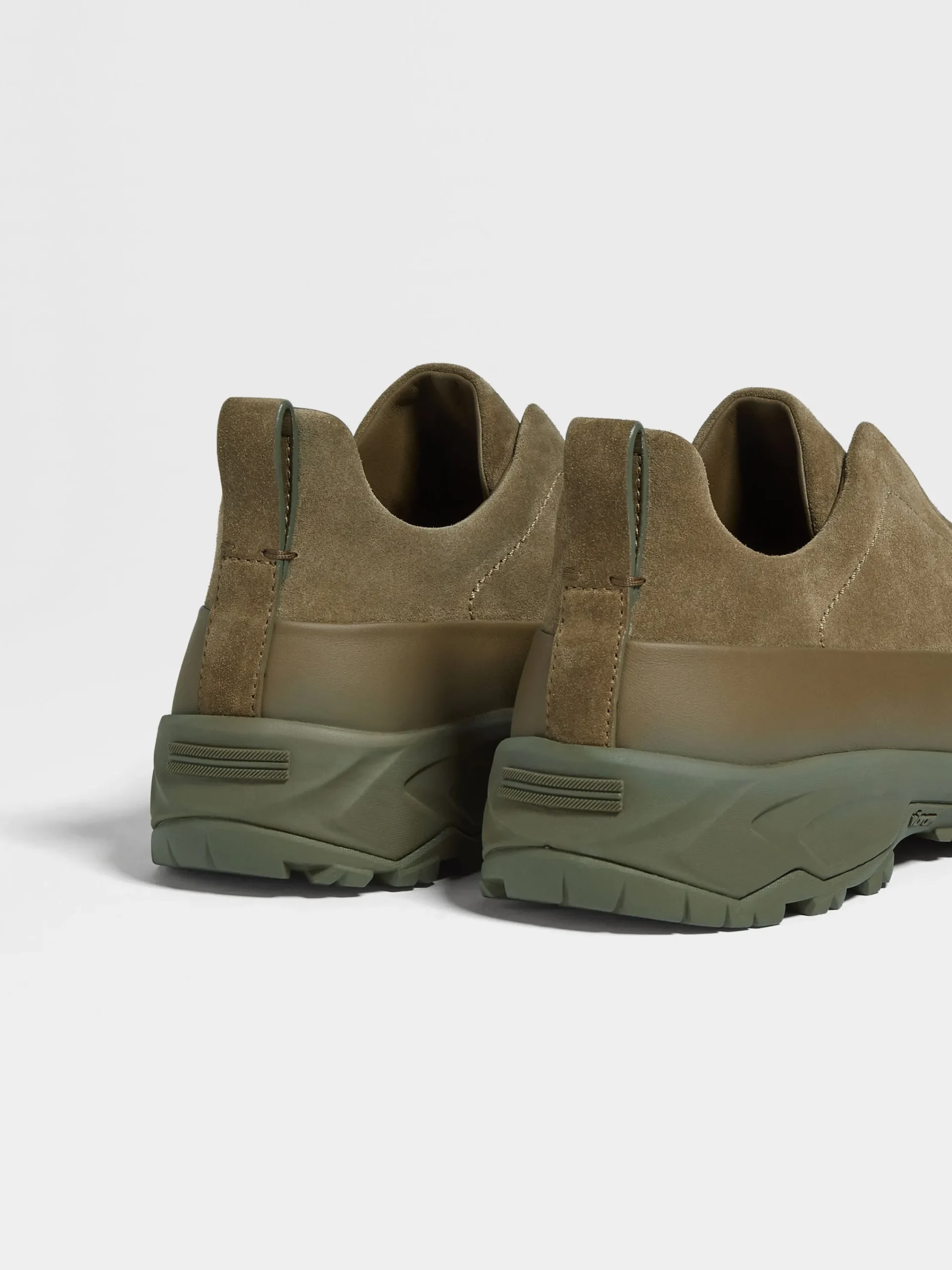 Travel In Style|Sneakers>ZEGNA Suede and Leather Triple Stitch™ Monte Sneakers Khaki