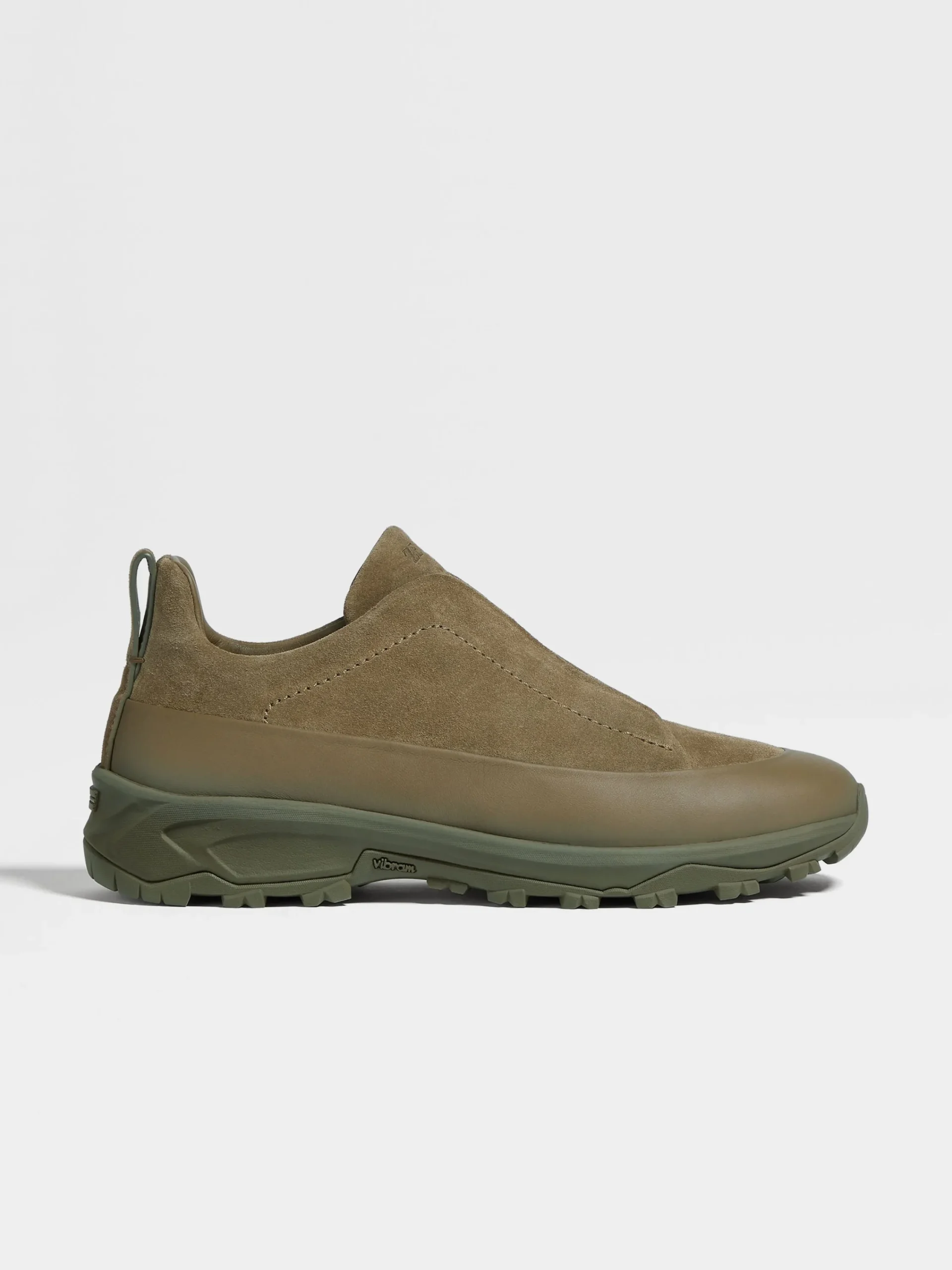 Travel In Style|Sneakers>ZEGNA Suede and Leather Triple Stitch™ Monte Sneakers Khaki
