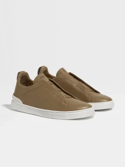 Travel In Style|Sneakers>ZEGNA Triple Stitch™ SECONDSKIN Sneakers Khaki