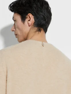 Sweaters>ZEGNA Light Beige Oasi Cashmere Crewneck LightBeige