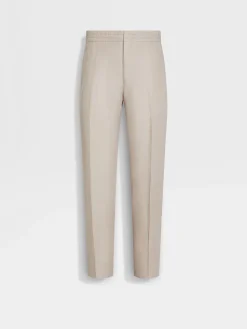 Pants>ZEGNA Light Beige Oasi Lino Pants LightBeige