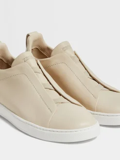 Travel In Style|Sneakers>ZEGNA Light Beige Triple Stitch™ SECONDSKIN Sneakers LightBeige