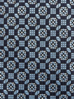 Ties And Bow Ties>ZEGNA Light Blue CINQUE PIEGHE Silk Tie LightBlue