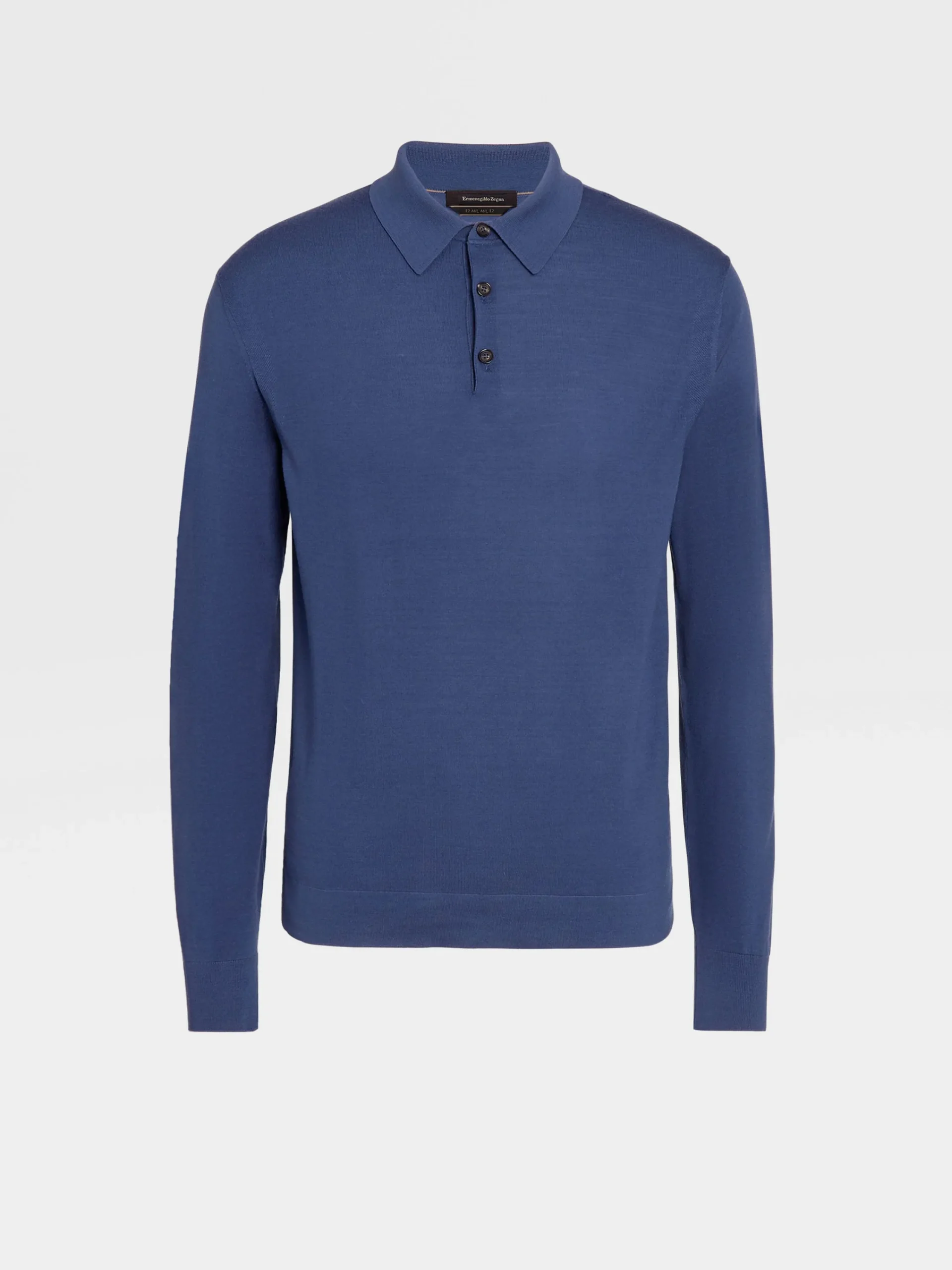 Polo Shirts|Sweaters>ZEGNA Light Blue 12milmil12 Wool Polo Shirt LightBlue