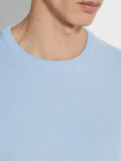 Sweaters>ZEGNA Light Blue Oasi Cashmere Crewneck LightBlue