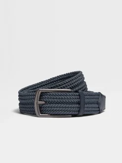 Belts>ZEGNA Light Blue Rayon Belt LightBlue