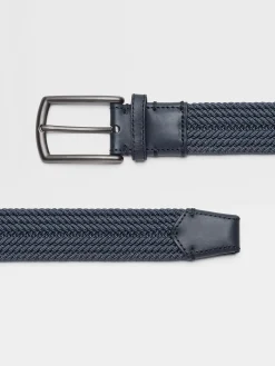 Belts>ZEGNA Light Blue Rayon Belt LightBlue