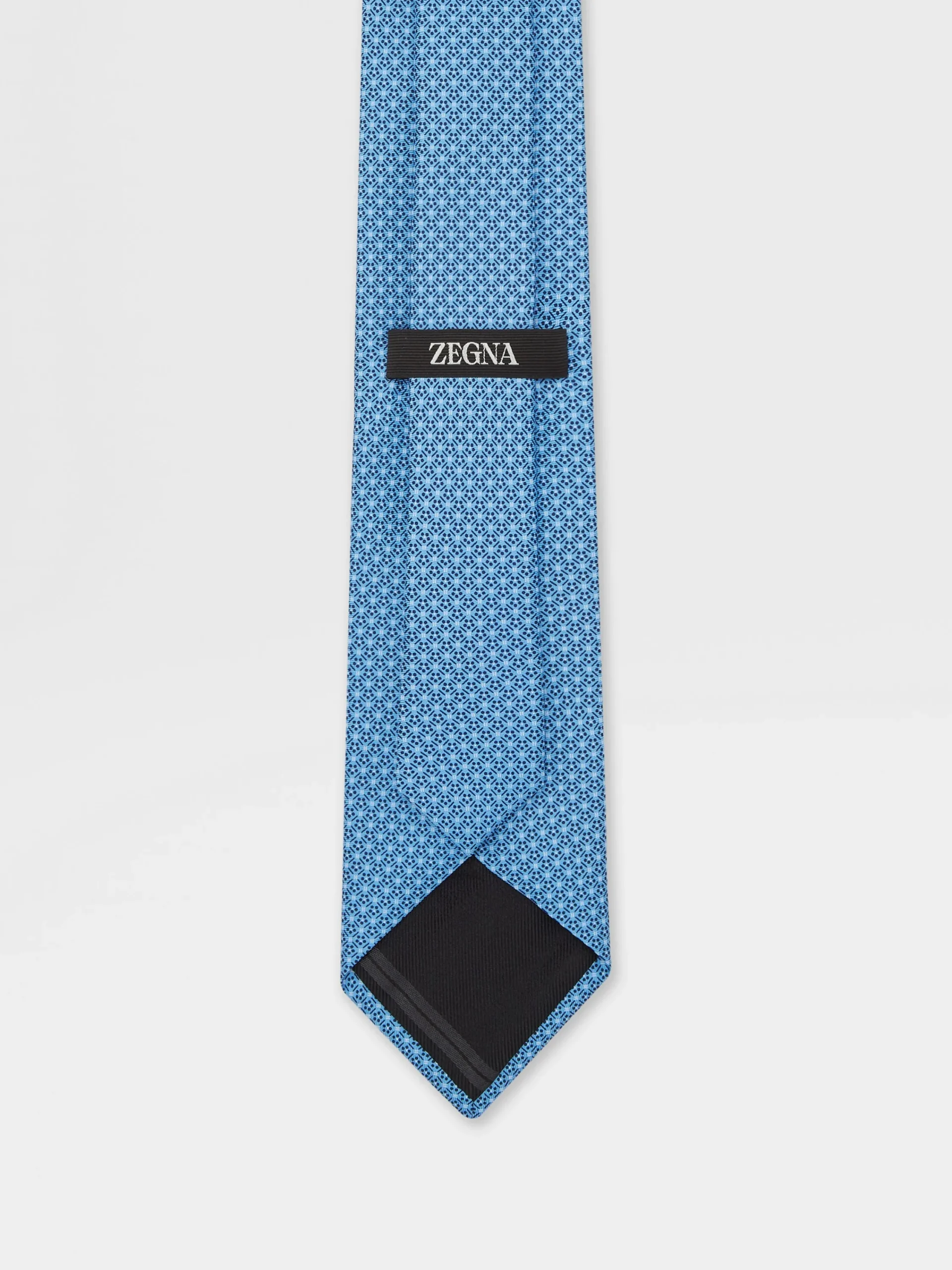 Ties And Bow Ties>ZEGNA Light Blue Silk Tie LightBlue