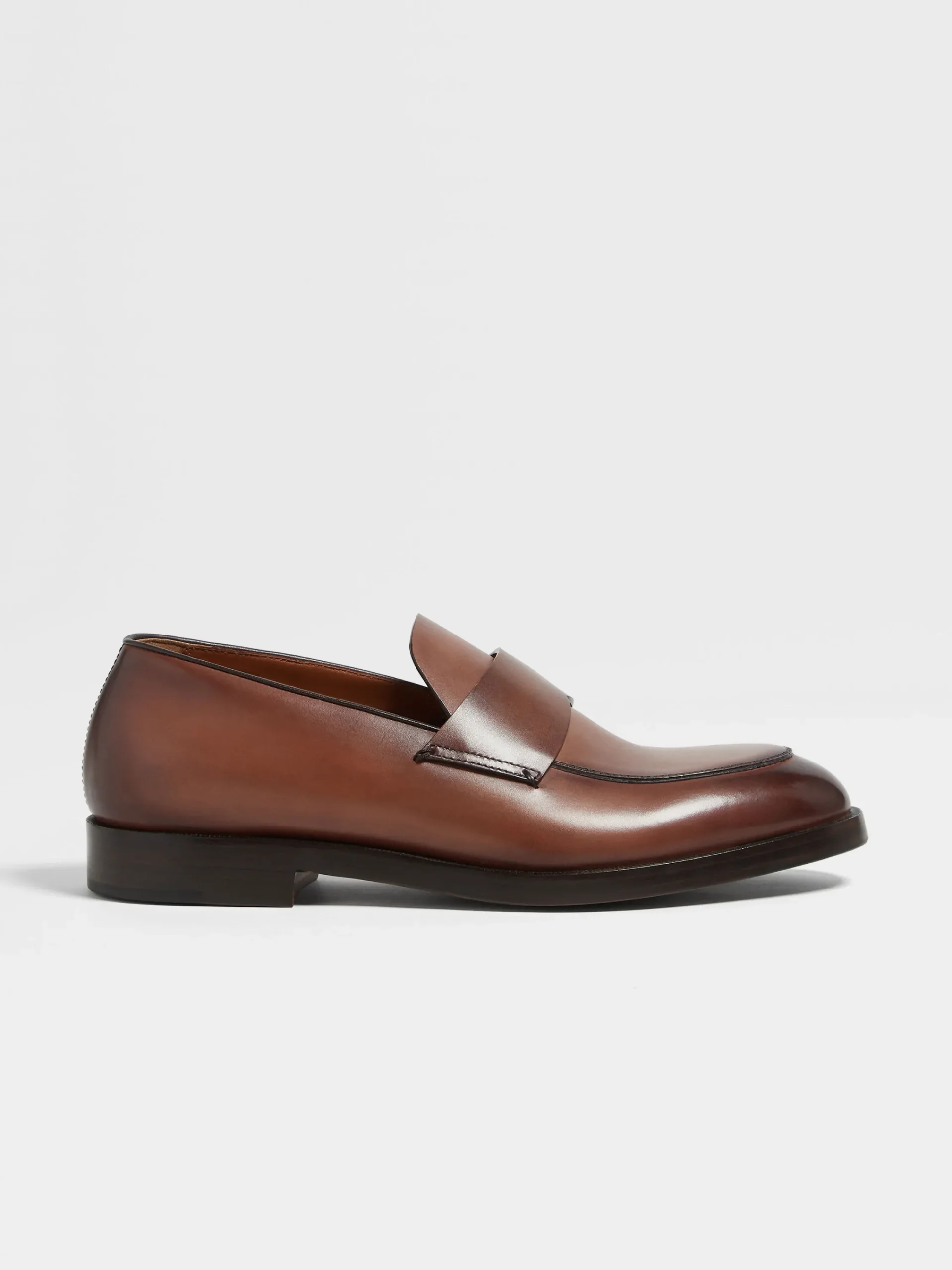 Loafers>ZEGNA Light Brown Leather Torino Loafers LightBrown