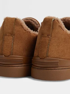 Sneakers>ZEGNA Light Brown Suede Triple Stitch™ Sneakers LightBrown