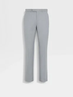 Pants>ZEGNA Light Grey Centoventimila Wool Pants LightGrey