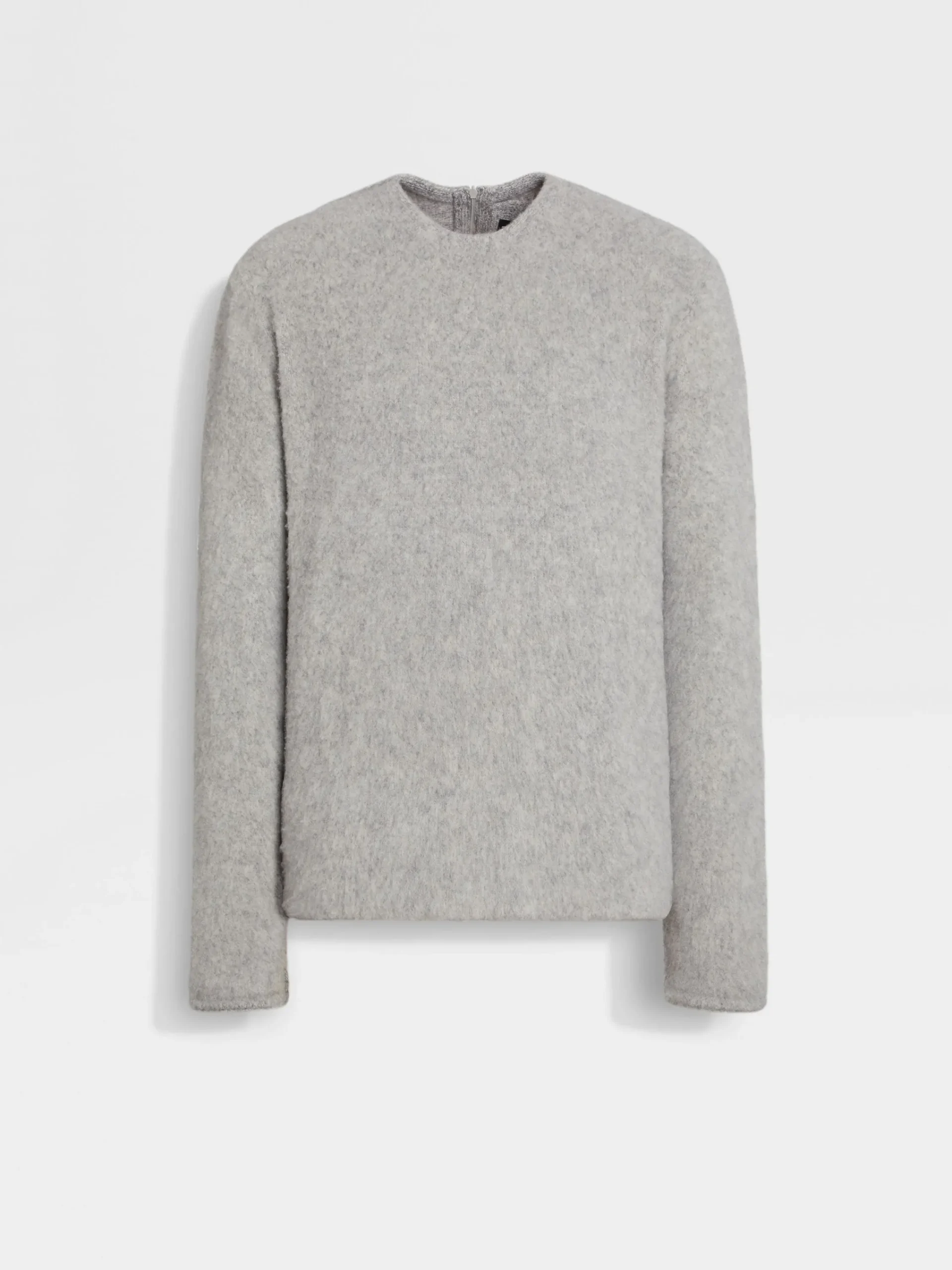 Travel In Style|Sweaters>ZEGNA Light Grey Mélange Oasi Cashmere Crewneck LightGreyMélange