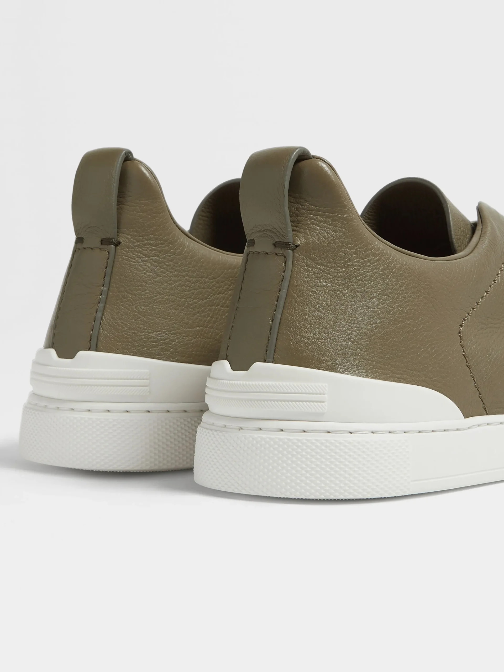 Resort Essentials|Sneakers>ZEGNA Light Olive Green Triple Stitch™ SECONDSKIN Sneakers LightOliveGreen