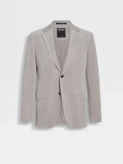 Blazers|Suits>ZEGNA Light Taupe Cashco Jacket LightTaupe