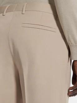 Travel In Style|Pants>ZEGNA Light Taupe Cotton and Wool Pants LightTaupe