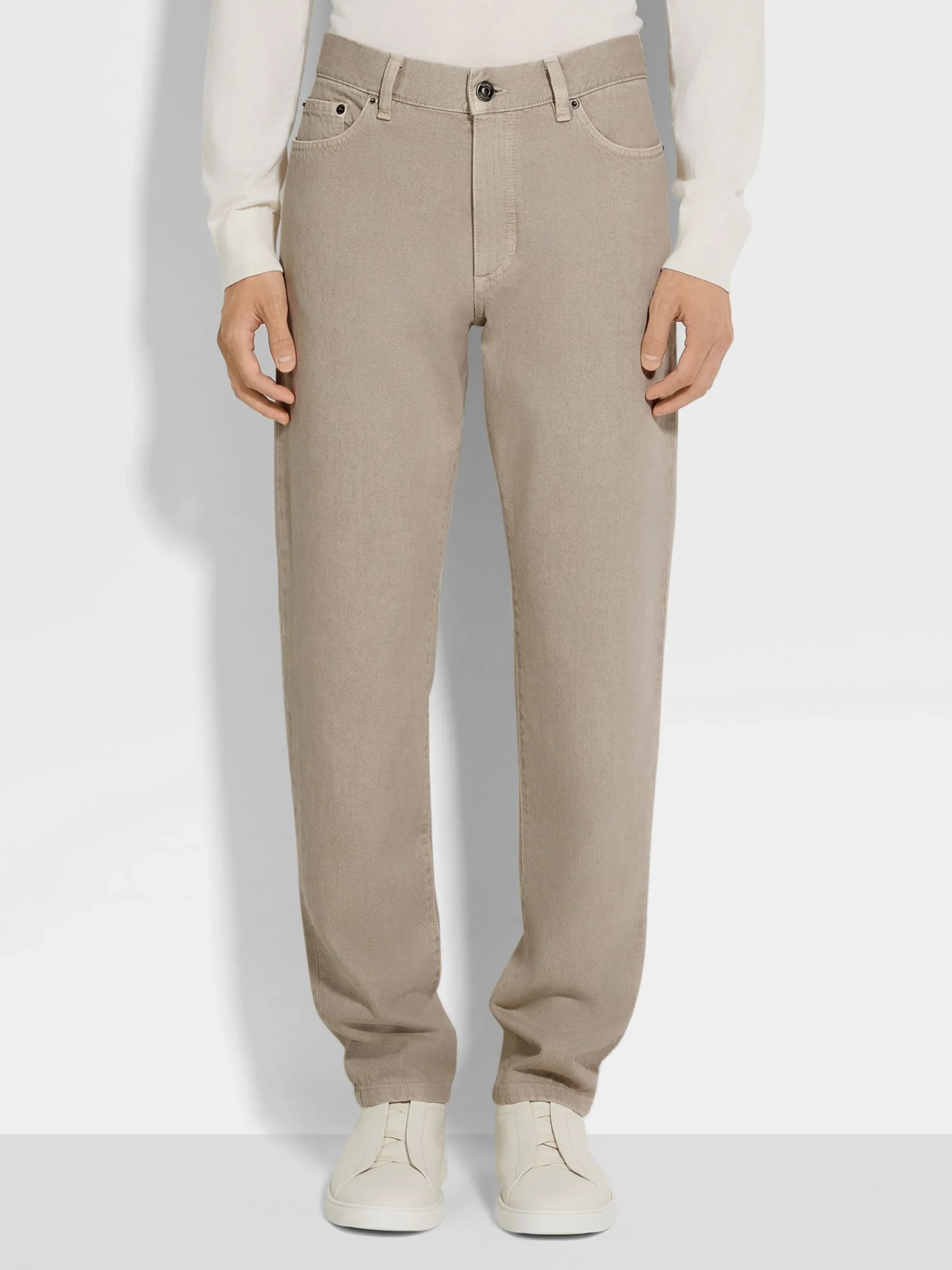 Travel In Style|Jeans>ZEGNA Light Taupe Cotton Roccia Jeans LightTaupe