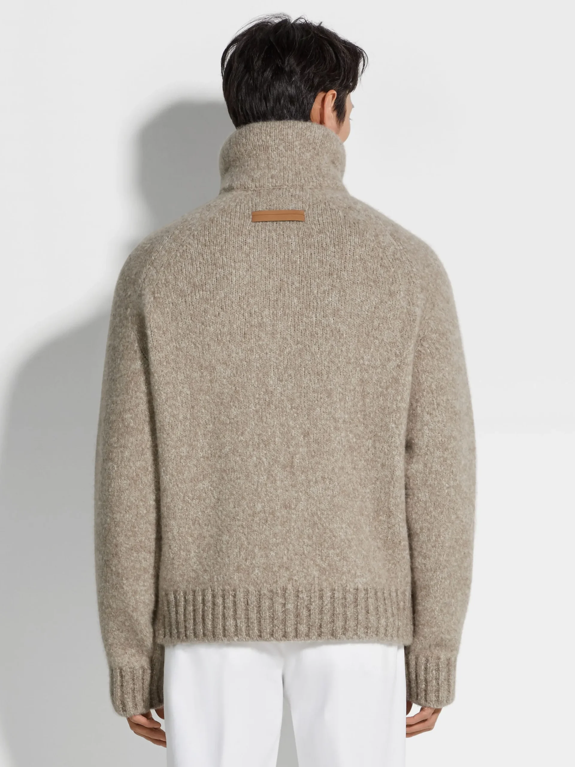 Travel In Style|Polo Shirts>ZEGNA Light Taupe Mélange Cashmere Blend Polo Shirt LightTaupeMélange