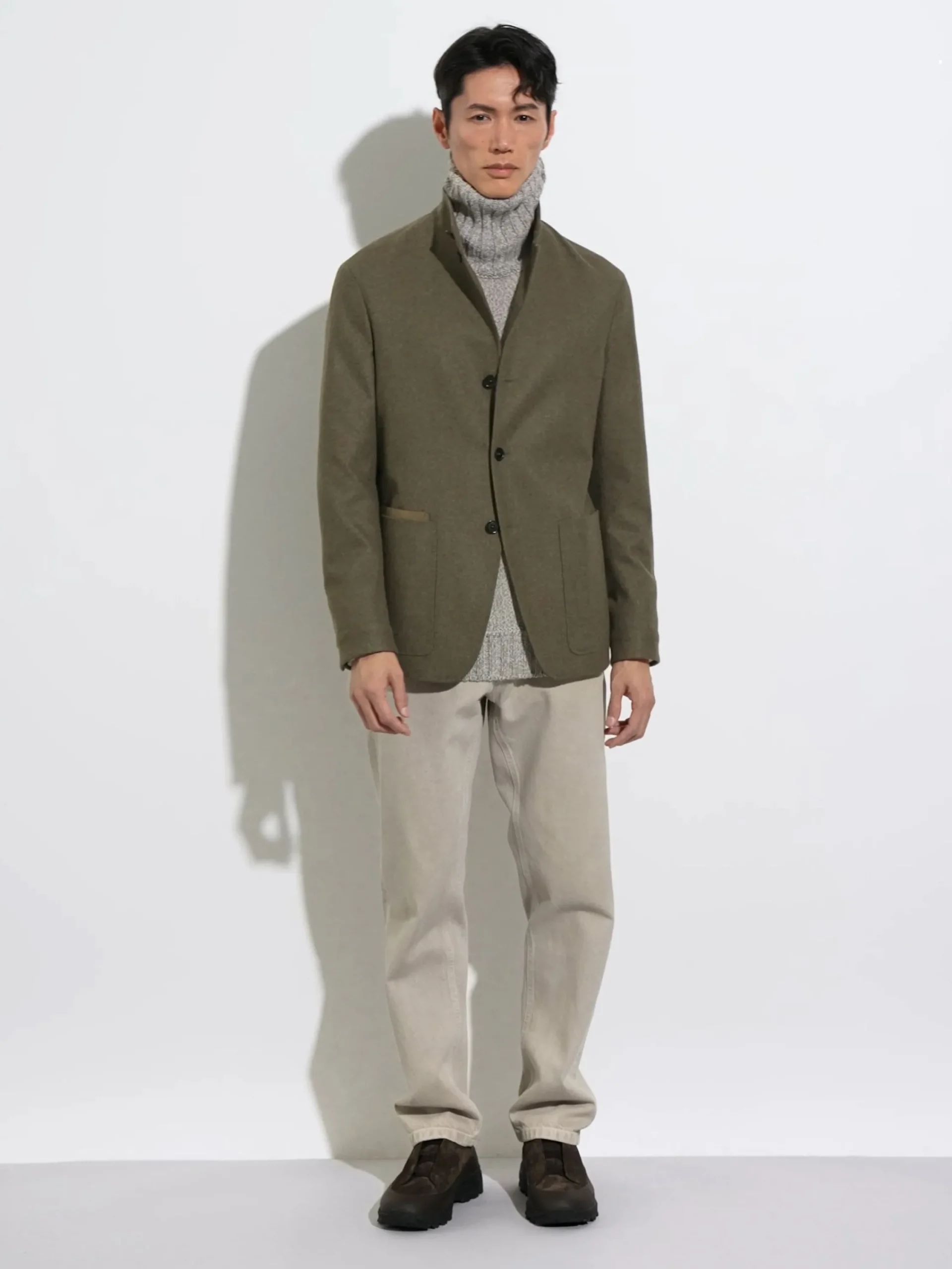 Travel In Style|Sweaters>ZEGNA Light Taupe Mélange Oasi Cashmere Turtleneck LightTaupeMélange