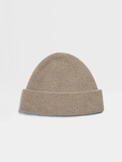 Small Gifts|Travel In Style>ZEGNA Light Taupe Oasi Cashmere Beanie LightTaupe