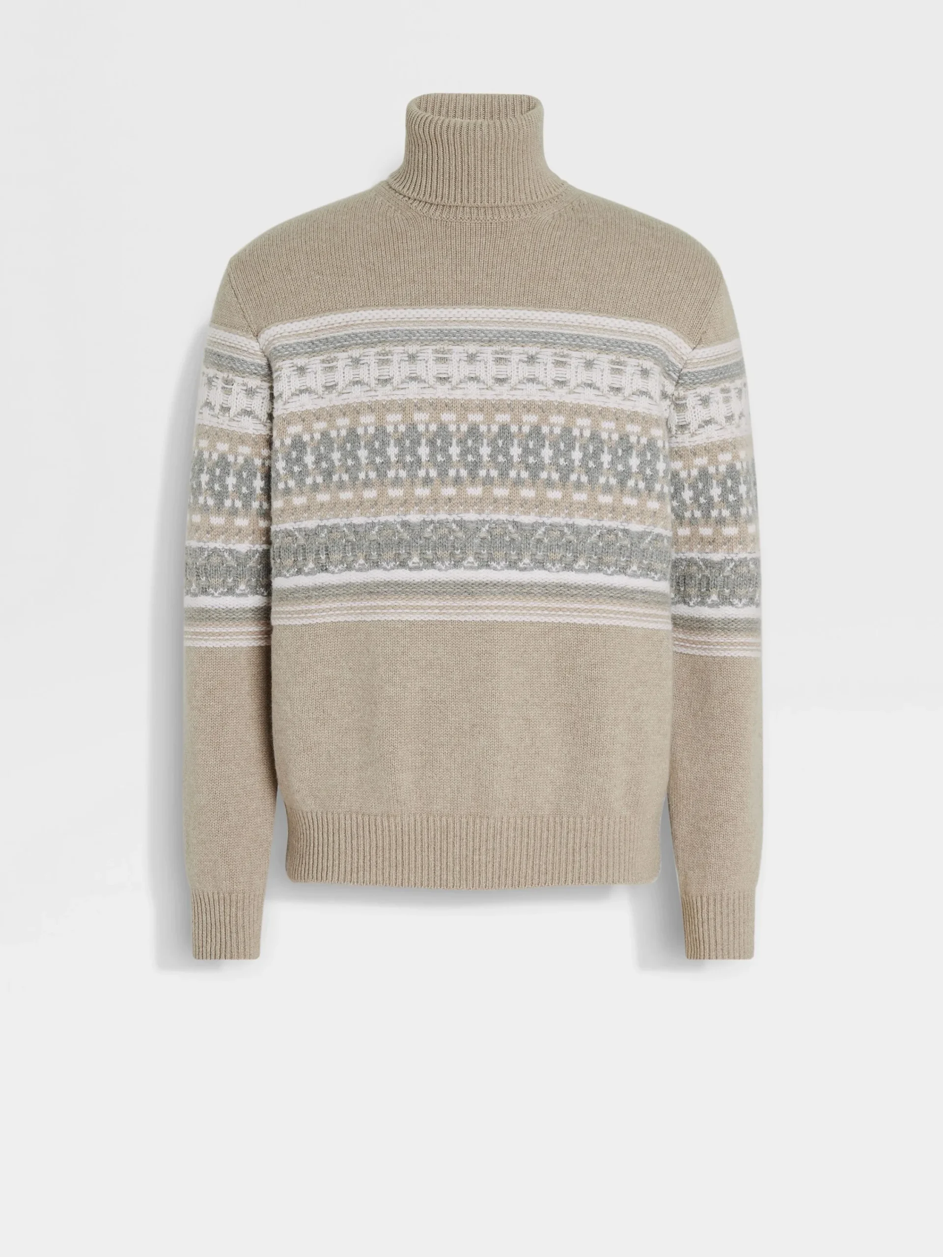 Travel In Style|Sweaters>ZEGNA Light Taupe Oasi Cashmere Turtleneck LightTaupe