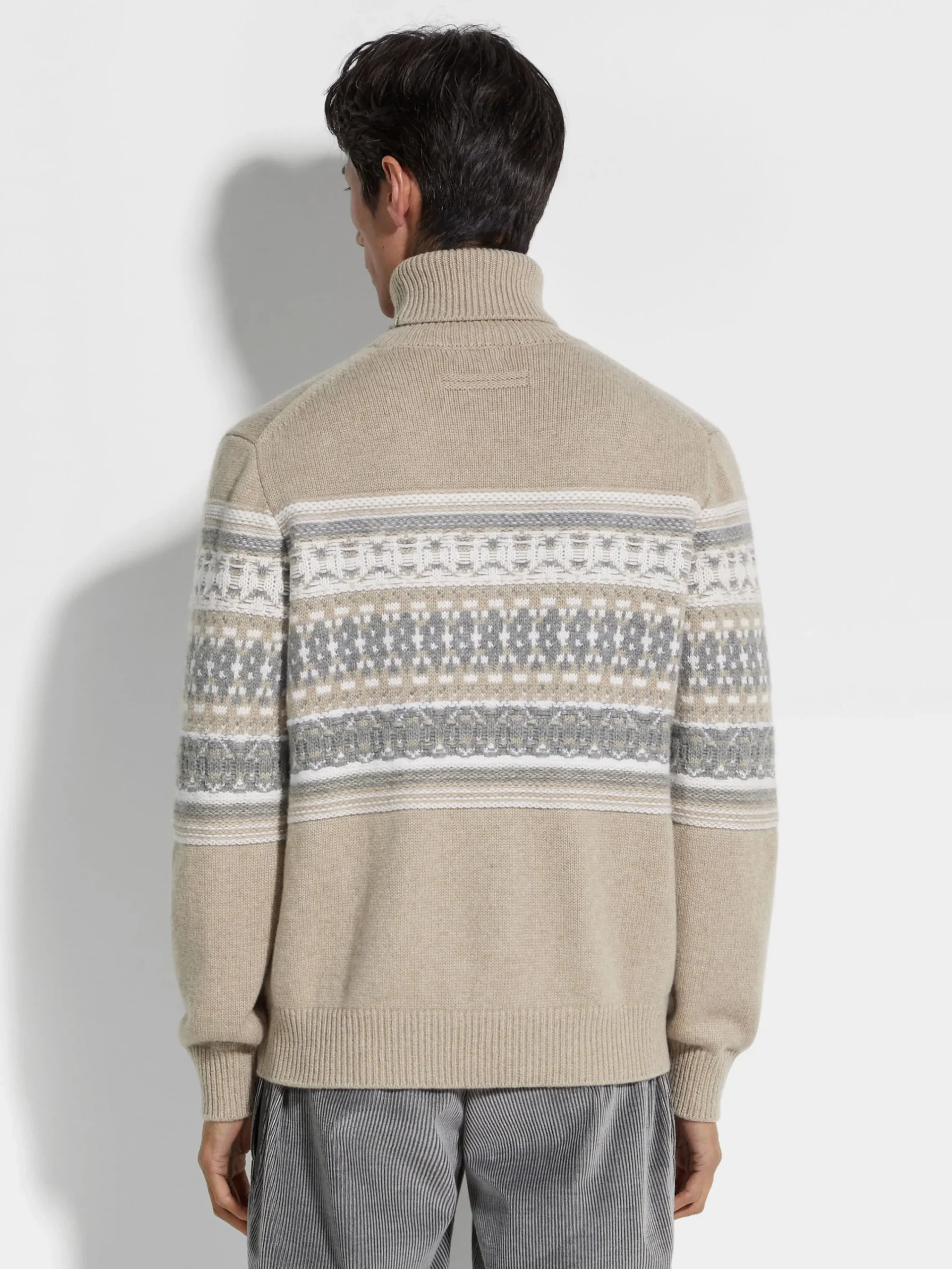 Travel In Style|Sweaters>ZEGNA Light Taupe Oasi Cashmere Turtleneck LightTaupe