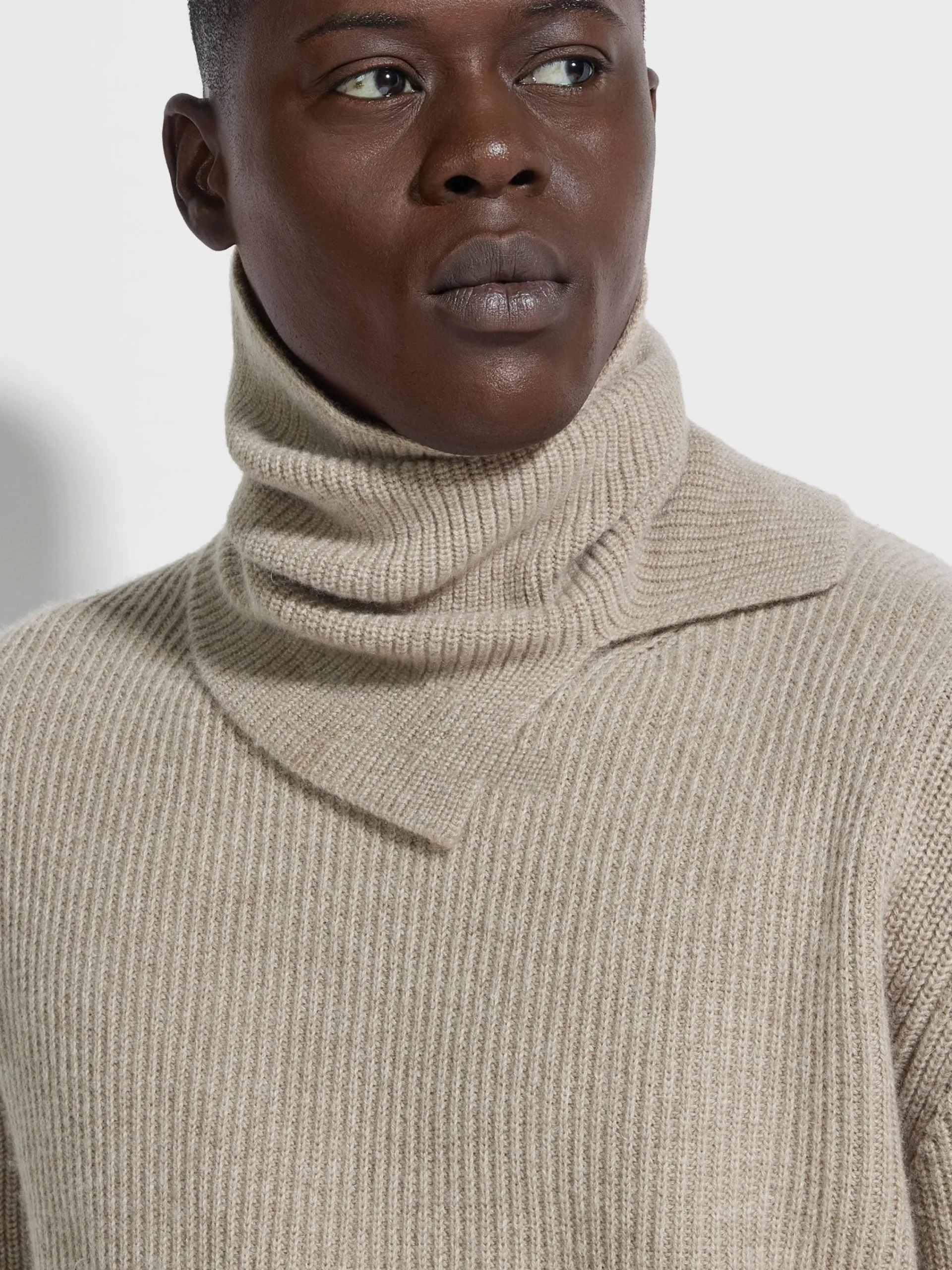 Travel In Style|Soft Accessories>ZEGNA Light Taupe Oasi Cashmere Neck Warmer LightTaupe